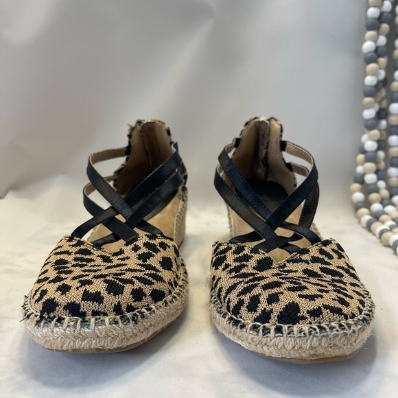 KenethCole REACTION Women's Clo Elastic woven Wedge Sandal Animal Print Size 8.5 - Picture 5 of 11